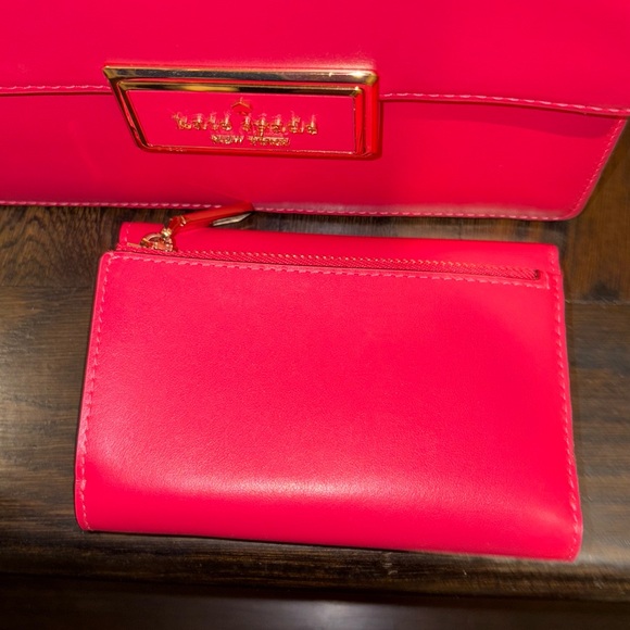 Kate Spade Reegan Leather Top Handle Satchel Crossbody Purse Handbag + Wallet - Picture 15 of 16